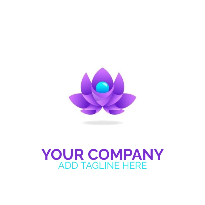 Purple Lotus Logo design | Purple Logo design template
